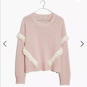 NWT Madewell XS Montford Fringe Pullover Sweater
